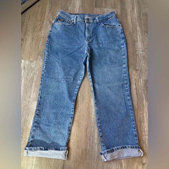 VTG RIDERS Classic Blue Denim Jeans Mom Jeans Relaxed High Waist Size 33 34 - Picture 3 of 10